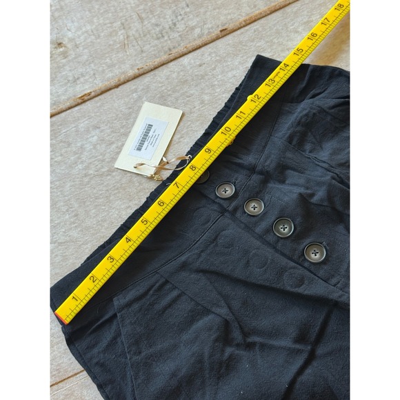 Joyfolie Sawyer Pants Womens L Black Wide Leg Button Front Cotton NWT Boho Linen - Picture 6 of 7